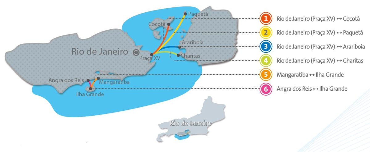 Rio de Janeiru na brodu karti