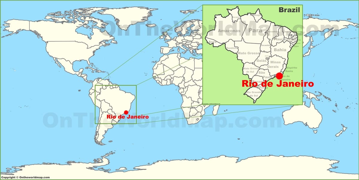 gdje se nalazi Rio de Janeiro na karti svijeta