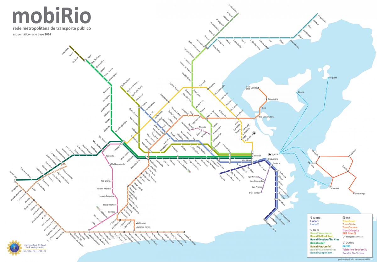 Rio autobusnoj karti