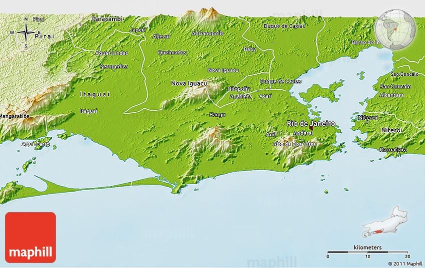 geografska karta Rio