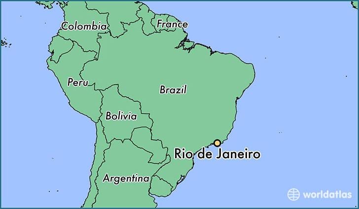karta Rio de Janeiru