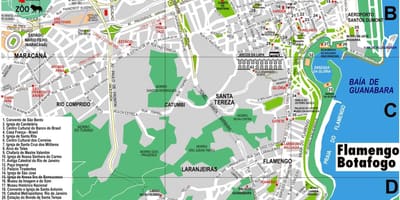 Karta centra grada Rio de Janeiro