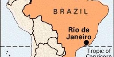 Rio de Janeiru u Brazilu kartica