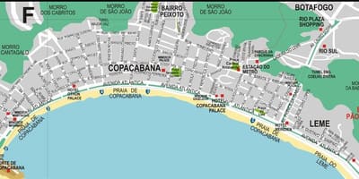 Copacabana u Rio de janeiru karti