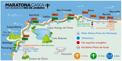 Karta Rio марафонской staze