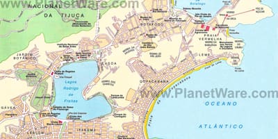 Karta plaža u Rio de Janeiru