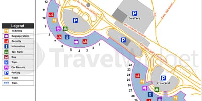 Rio de Janeiru zračna luka na karti