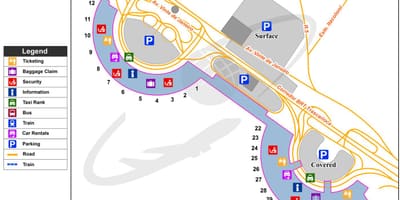 Rio de Janeiru zračna luka na karti
